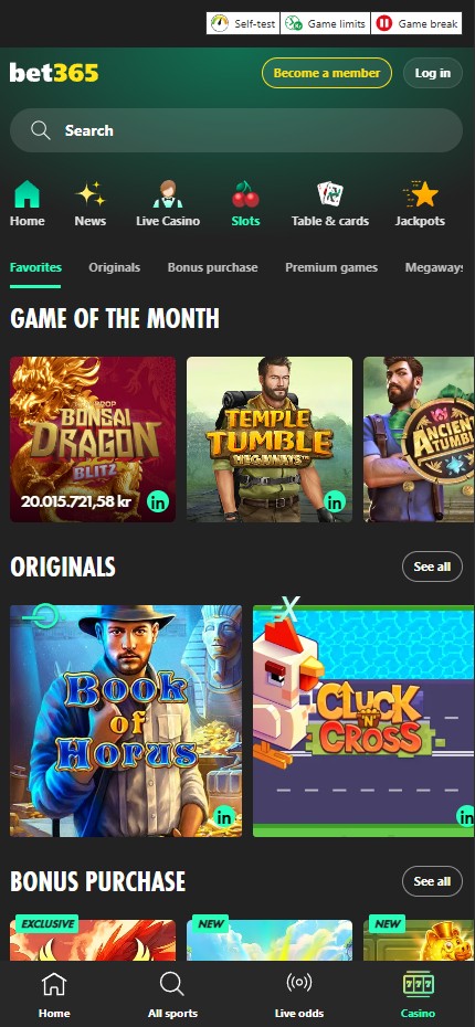 bet365.nl mobile lobby