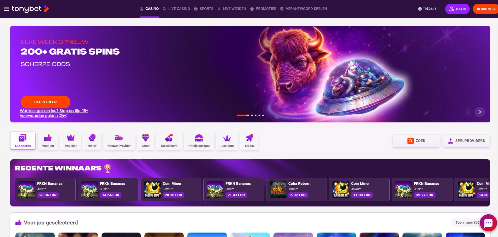 Tonybet Casino screenshot 2