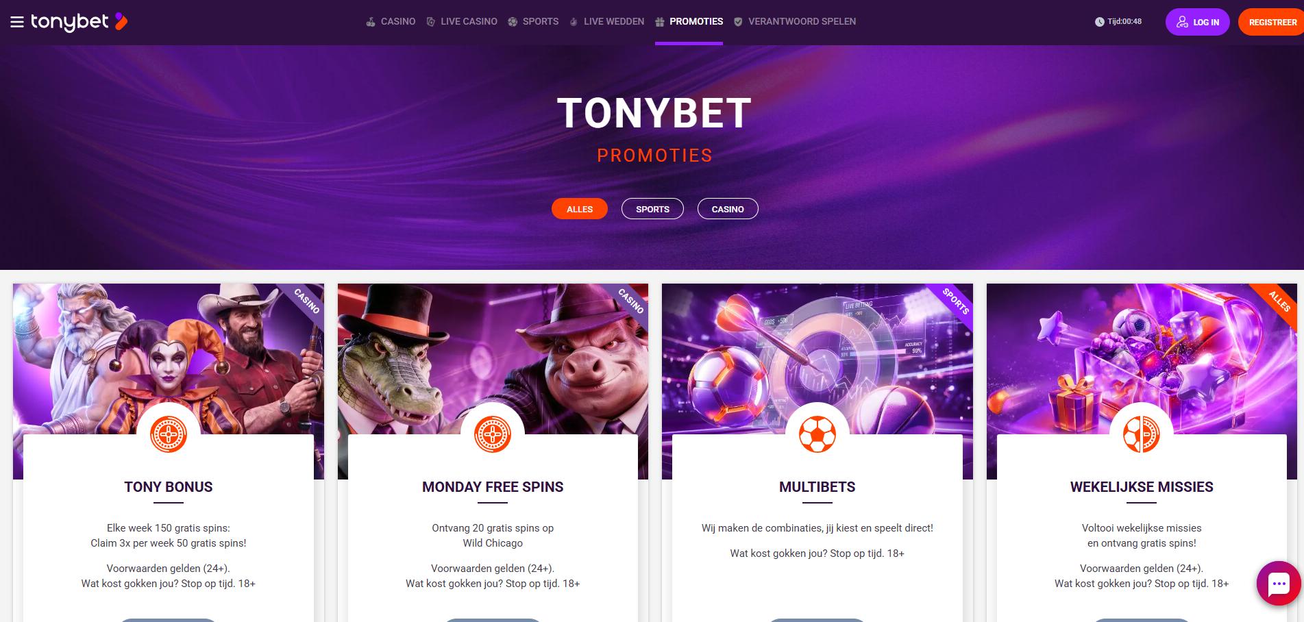 Tonybet Casino screenshot 3