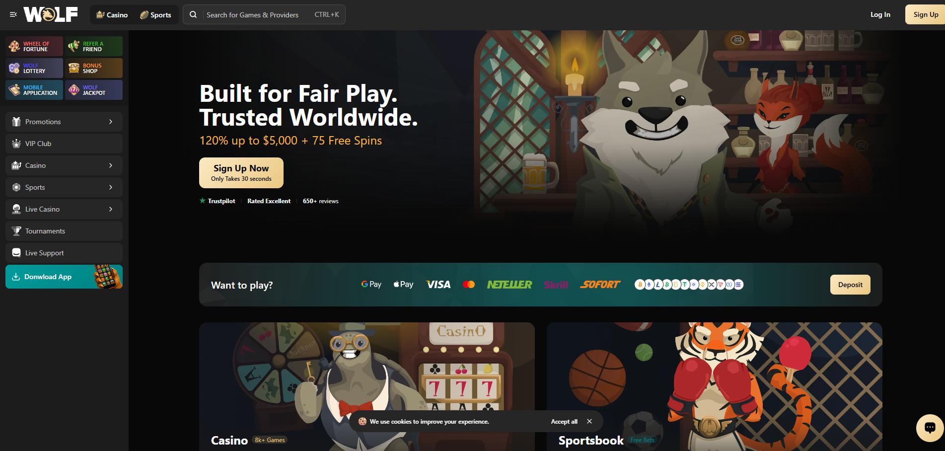 Wolf.io screenshot 1